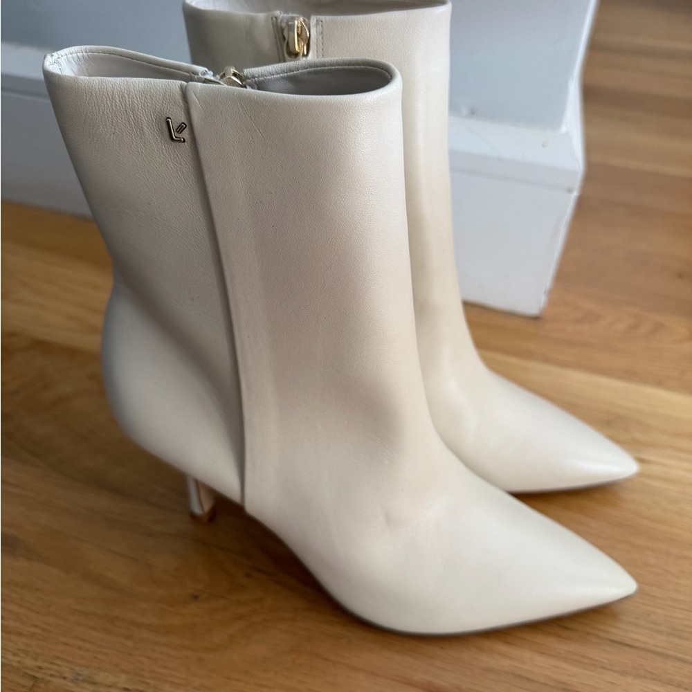 Larroude Mini Kate Bootie in Ivory